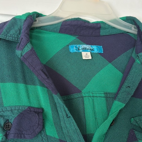 Green/Blue Plaid Button Up - Picture 2 of 3
